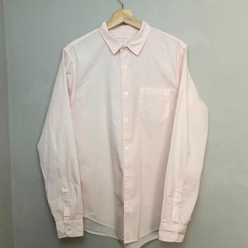 Outerknown S.E.A. Shirt‎ Mens Pink Peach Long Sleeve Button Up Organic Cotton M